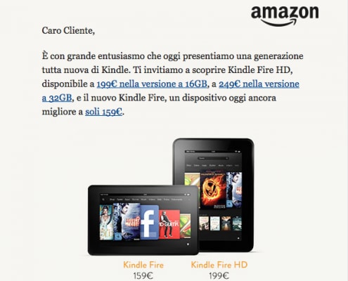 Kindle Fire su Amazon.it