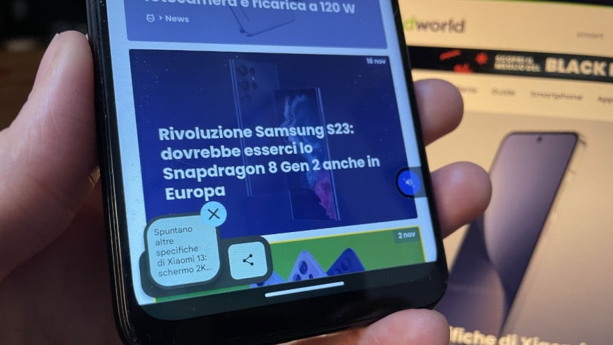 Gli appunti di Android stanno ricevendo il pulsante per la Condivisione nelle vicinanze