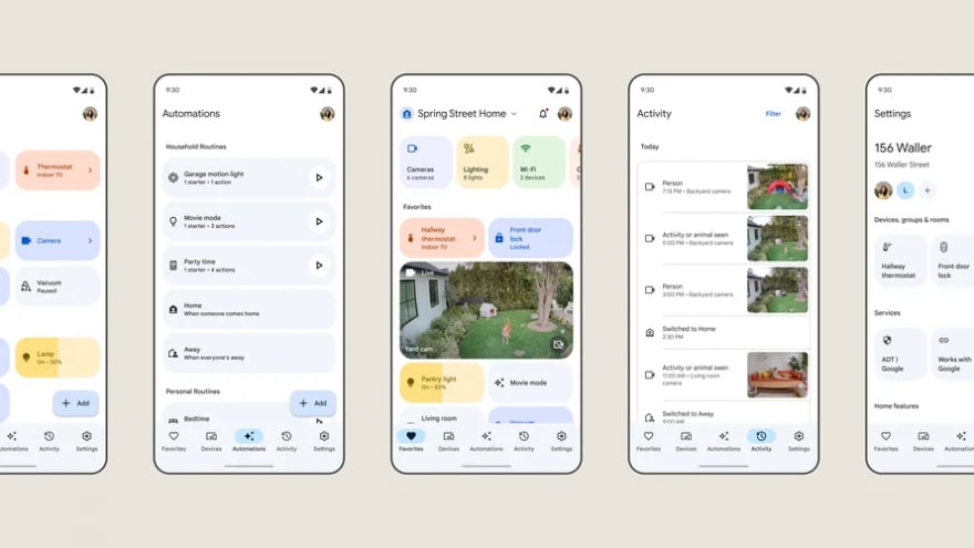 Google presenta la nuova app Google Home: nuovo look e nuovi controlli
