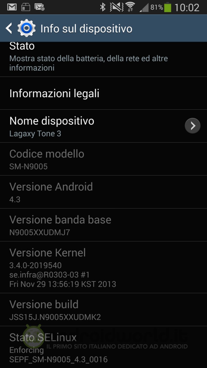 Galaxy Note 3 riceve un minor update in Italia