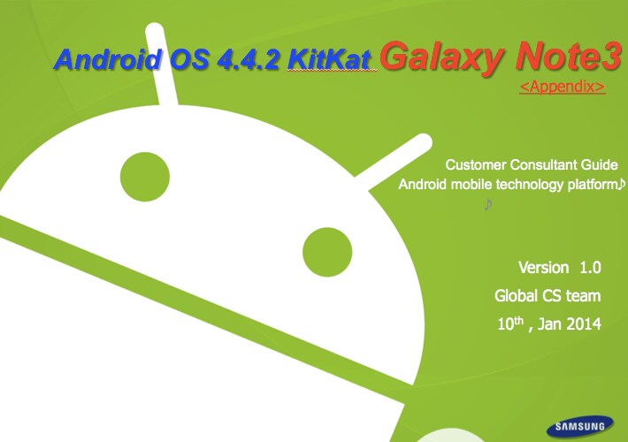 Ecco il changelog ufficiale dell&#039;aggiornamento ad Android 4.4.2 per Galaxy Note 3