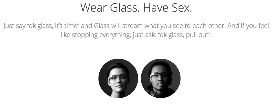 Una nuova app per i Google Glass ci invita a...fare sesso!