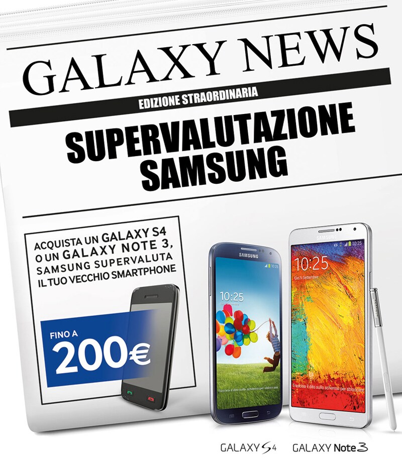 Samsung &quot;supervaluta&quot; l&#039;usato per chi passa a Galaxy S4 e Note 3