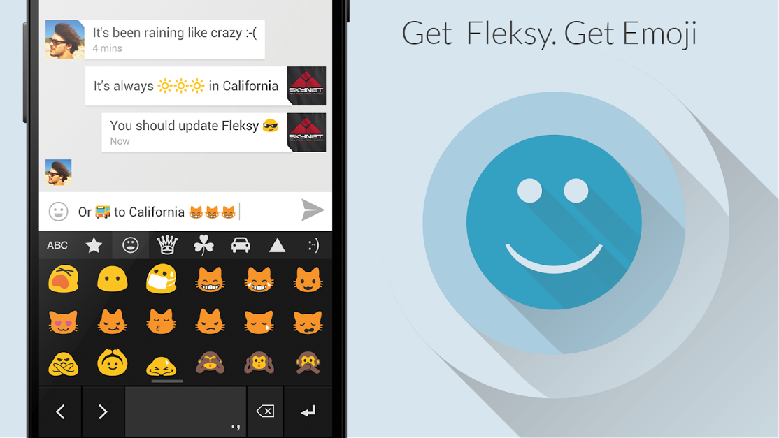 Fleksy introduce le emoji, miglioramenti al dizionario italiano e molto altro