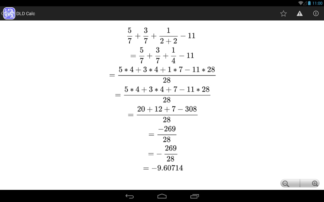 Un&#039;applicazione che risolva le frazioni per voi? Esiste e si chiama DLD Calculator