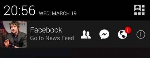 Facebook sta provando in beta una nuova notifica persistente, con tanto di foto profilo
