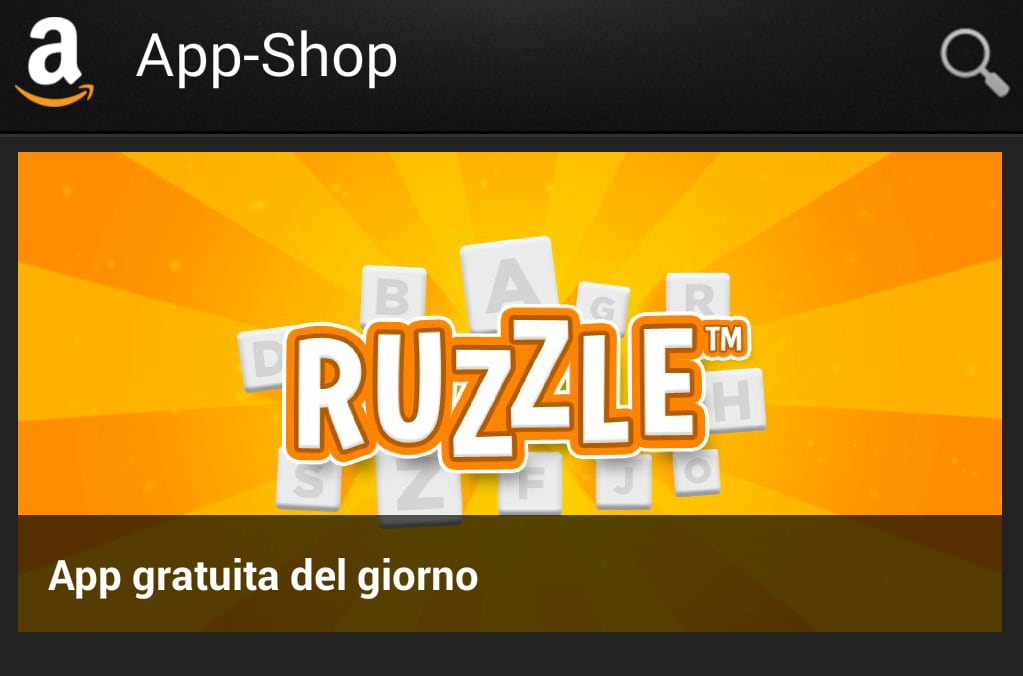 Ruzzle è l&#039;app gratuita del giorno su Amazon App Shop