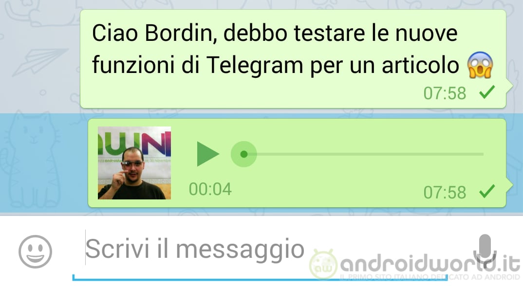 Telegram: aggiunti con gli ultimi aggiornamenti la lingua italiana e le note vocali (foto)