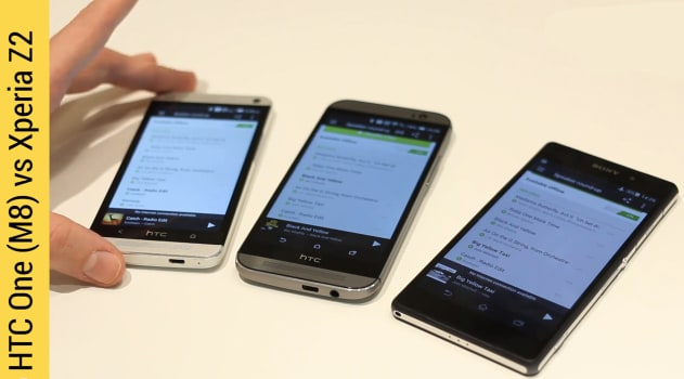 HTC One (M8) contro Sony Xperia Z2: sfida di speaker (video)