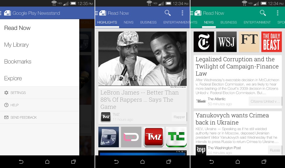 Google Play Newsstand si aggiorna con modifiche all&#039;interfaccia e altro (download apk)
