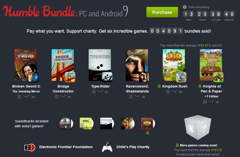 Disponibile l&#039;Humble Bundle: PC and Android 9 con titoli per tutti i gusti