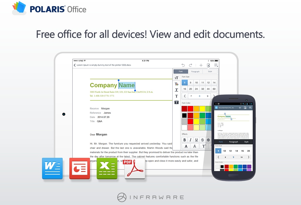 Polaris Office per Android cambia grafica e diventa completamente gratuito (foto)