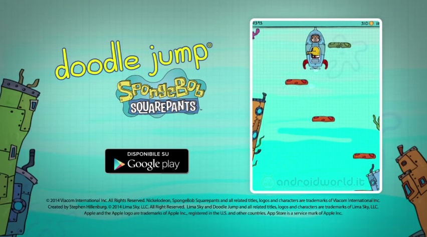 Doodle Jump Spongebob arriva saltellando su Android! (foto e video)