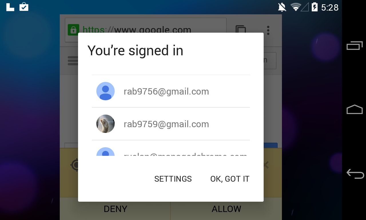 Android L: ecco i primi due screenshot