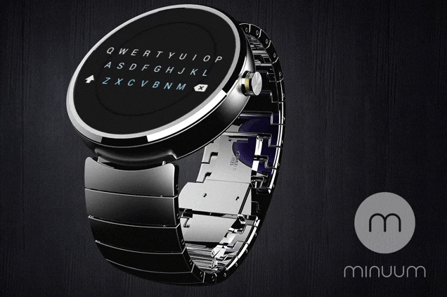Minuum cavalca l&#039;onda di Moto 360 con una tastiera per smartwatch circolari