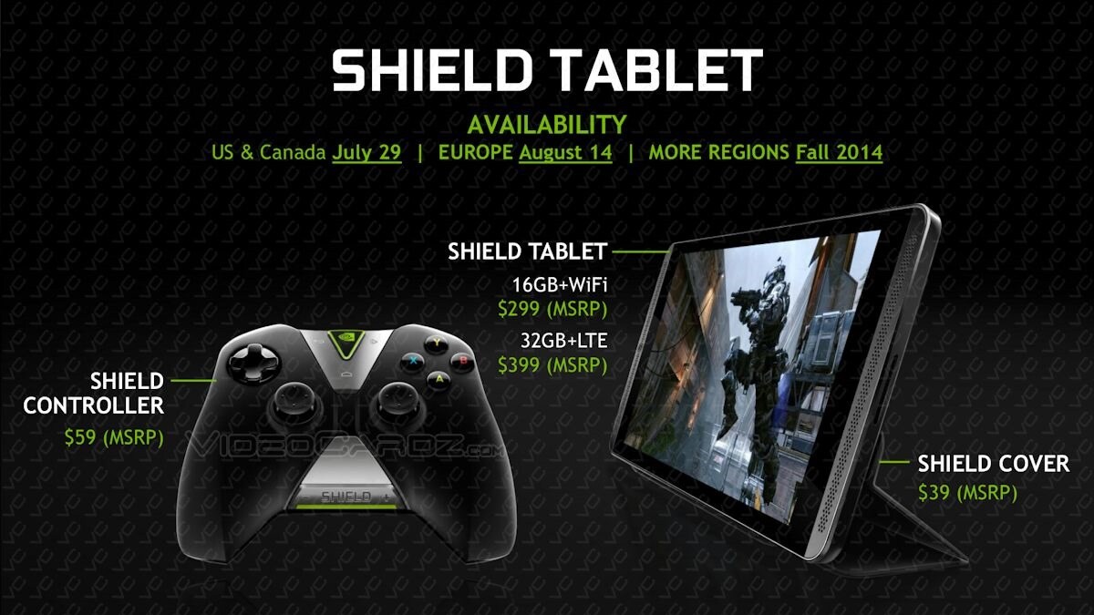 NVIDIA Shield Tablet e Controller: ecco prezzo, disponibilità e caratteristiche hardware (foto)