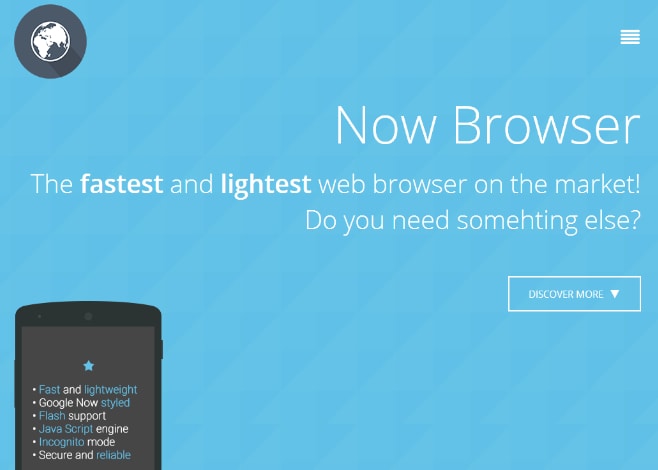 Now Browser: app leggera in stile Material per una navigazione web fluida e veloce (foto)