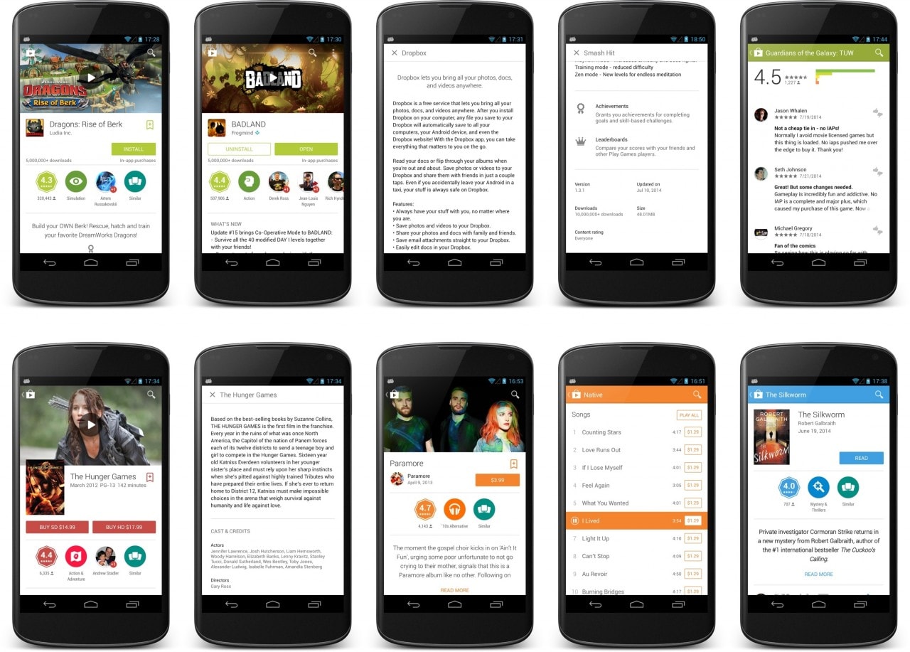 Arriva su Android un Play Store quasi completamente ridisegnato e più Material Design (foto e download apk)