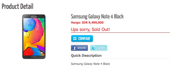 Samsung Galaxy Note 4: uno store lo vorrebbe con 4 GB di RAM