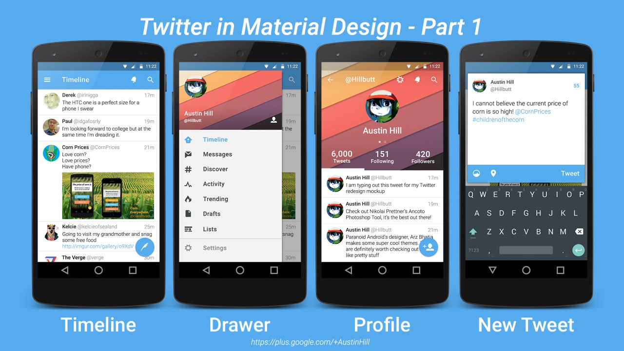 Guardate come saranno belli Instagram e Twitter col Material Design! (foto e video)