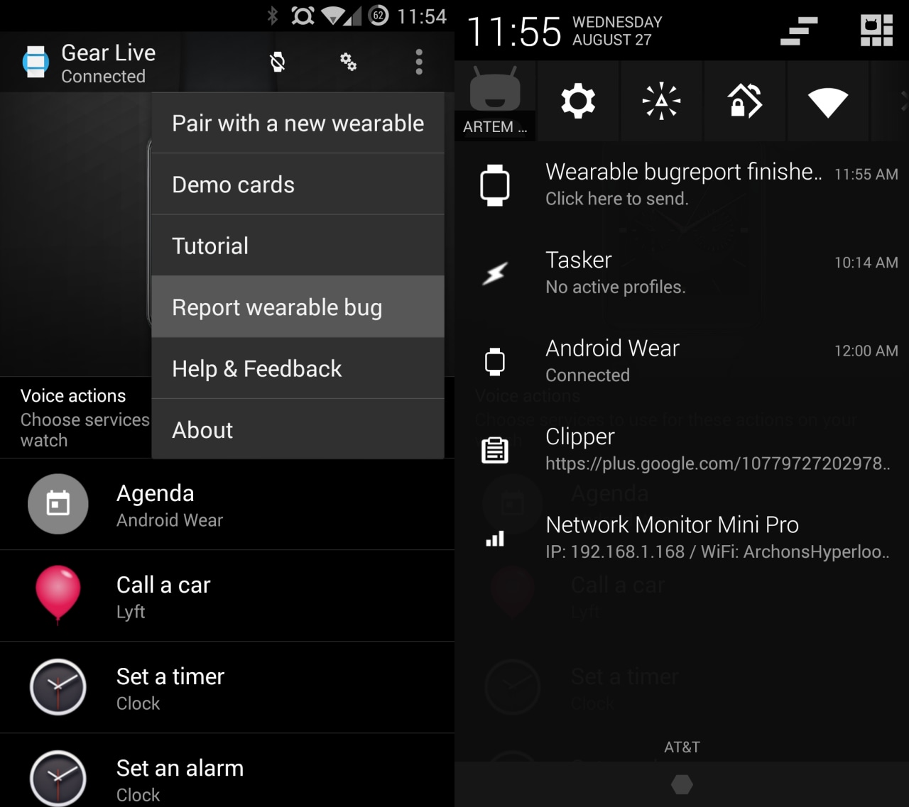 L&#039;app di Android Wear si aggiorna col supporto ai sensori di luminosità e bug report