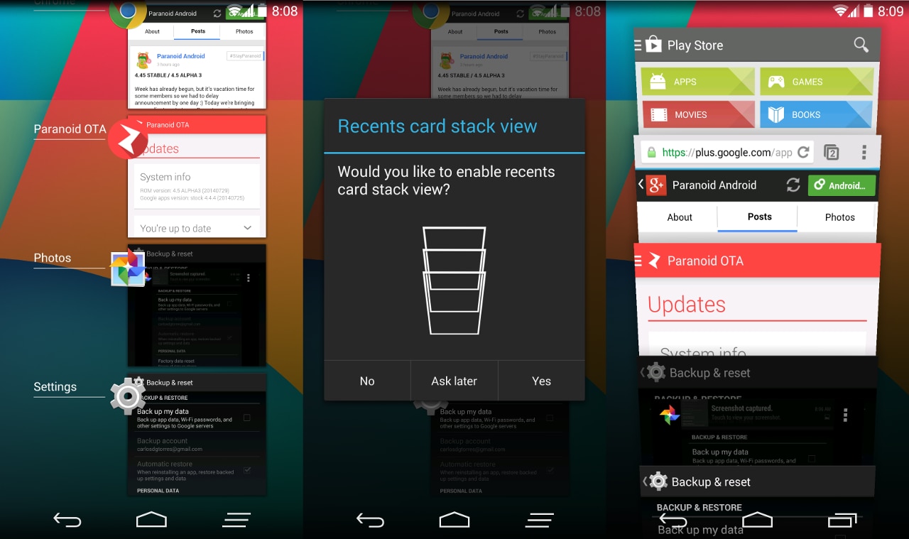Paranoid Android 4.5 Beta 4 introduce Hide Only per Hover (video)