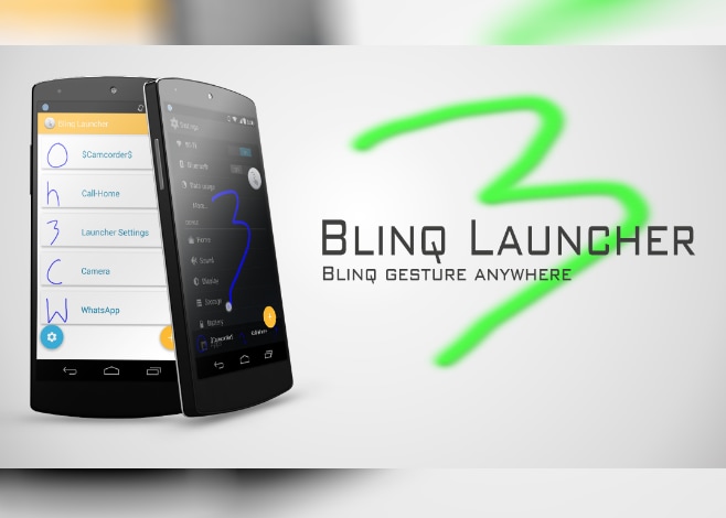 Schermata home in stile stock e gesture su tutte le schermate con Blinq Launcher (foto e video)
