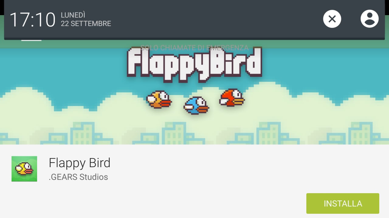 Sapevate di poter ancora installare Flappy Bird dal Play Store, se ci avevate già giocato in precedenza?