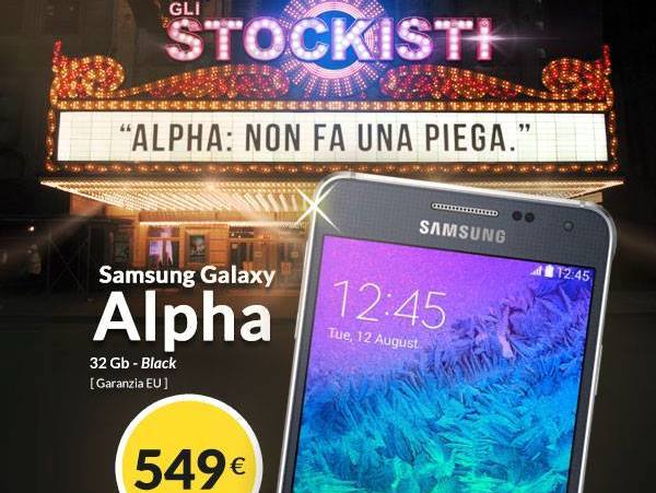 Samsung Galaxy Alpha in offerta a 549€ da Gli Stockisti