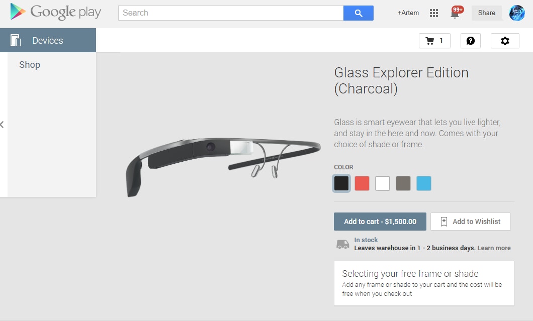 Google Glass e Motorola Moto 360 arrivano su Google Play, ma non in Italia