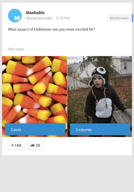 Google+ si arricchisce dei sondaggi, disponibili su Android nei prossimi giorni (foto)