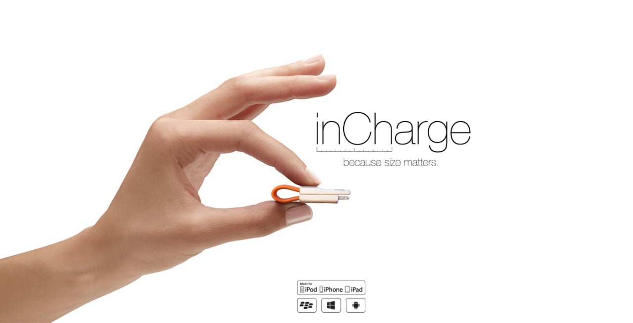 Un cavo USB così piccolo che diventa un portachiavi: ecco inCharge! (foto e video)