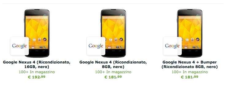 LG Nexus 4 a partire da 182€ su eXpansys.it