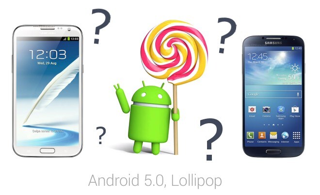 Lollipop su Galaxy Note II, Galaxy S4 e Galaxy S5 Mini? Sì, secondo la divisione finlandese di Samsung