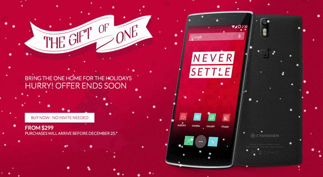 OnePlus One disponibile all&#039;acquisto senza invito, in tempo per Natale!
