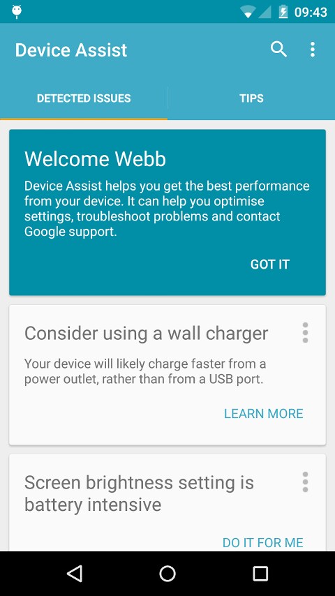 Google rilascia Device Assist, un&#039;app di aiuto per i Nexus, ma non in Italia (download apk)