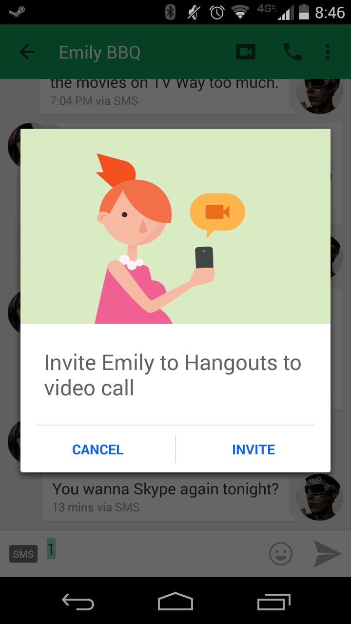 Hangouts ci invita a non usare Skype