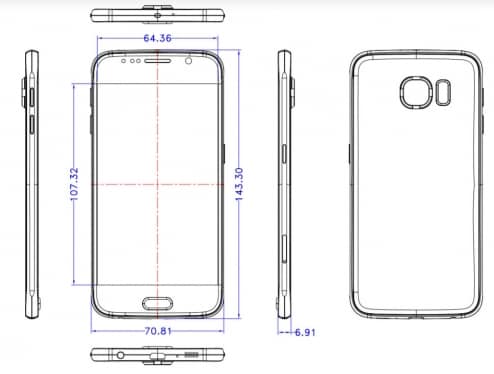 Disegni di Galaxy S6 ne svelano le dimensioni (foto)
