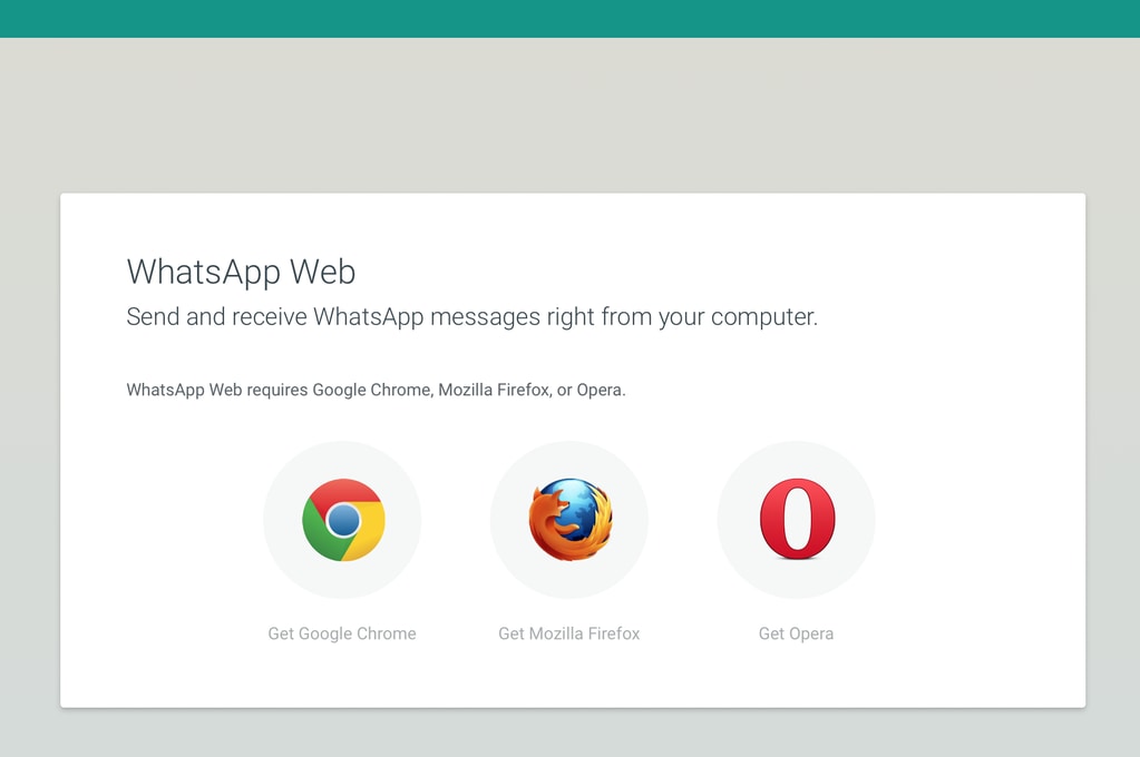 WhatsApp Web ora supporta ufficialmente Firefox ed Opera