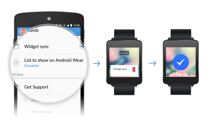 Wunderlist porta le liste sul vostro smartwatch Android Wear