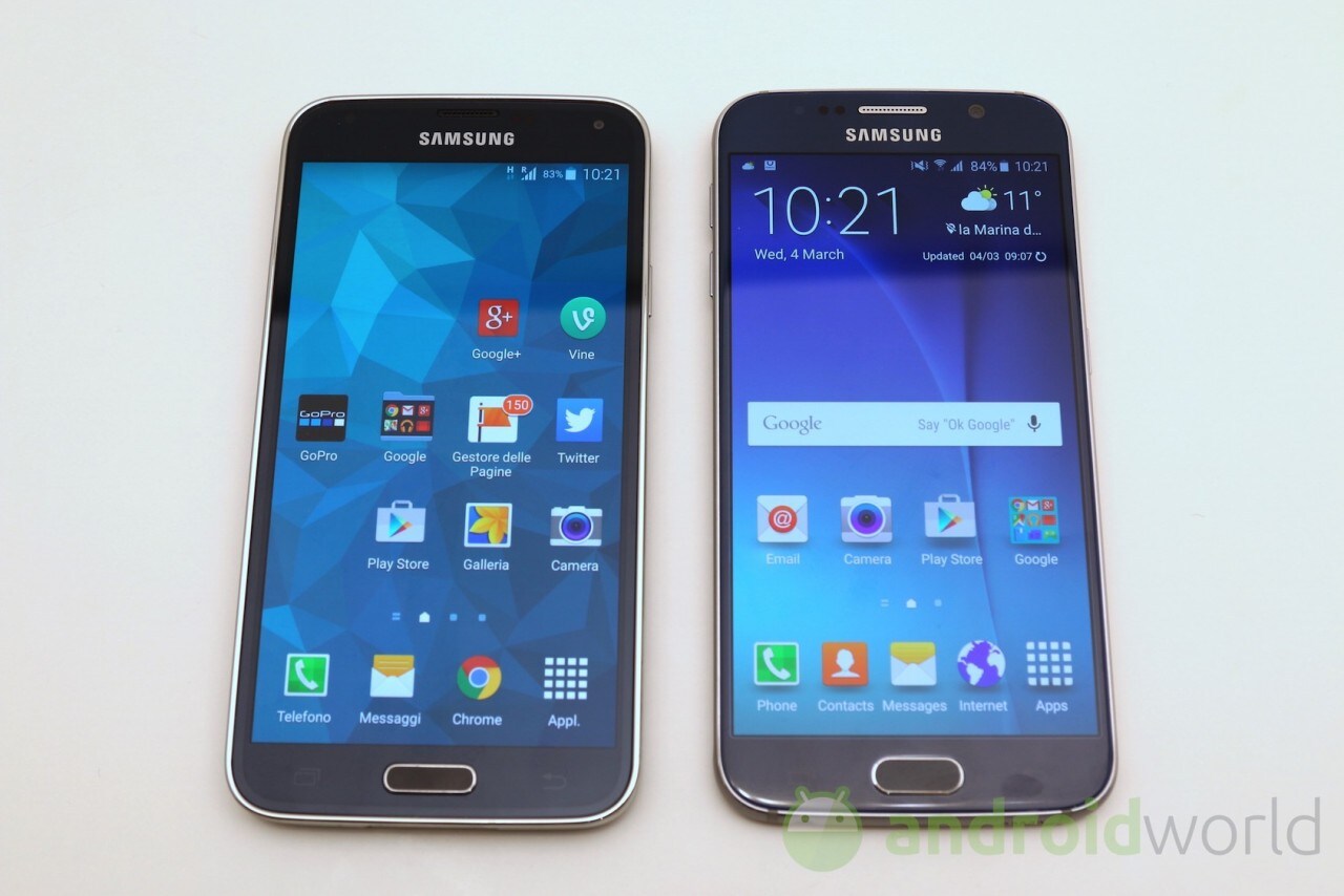 Samsung mette Galaxy S5 e S6 a confronto