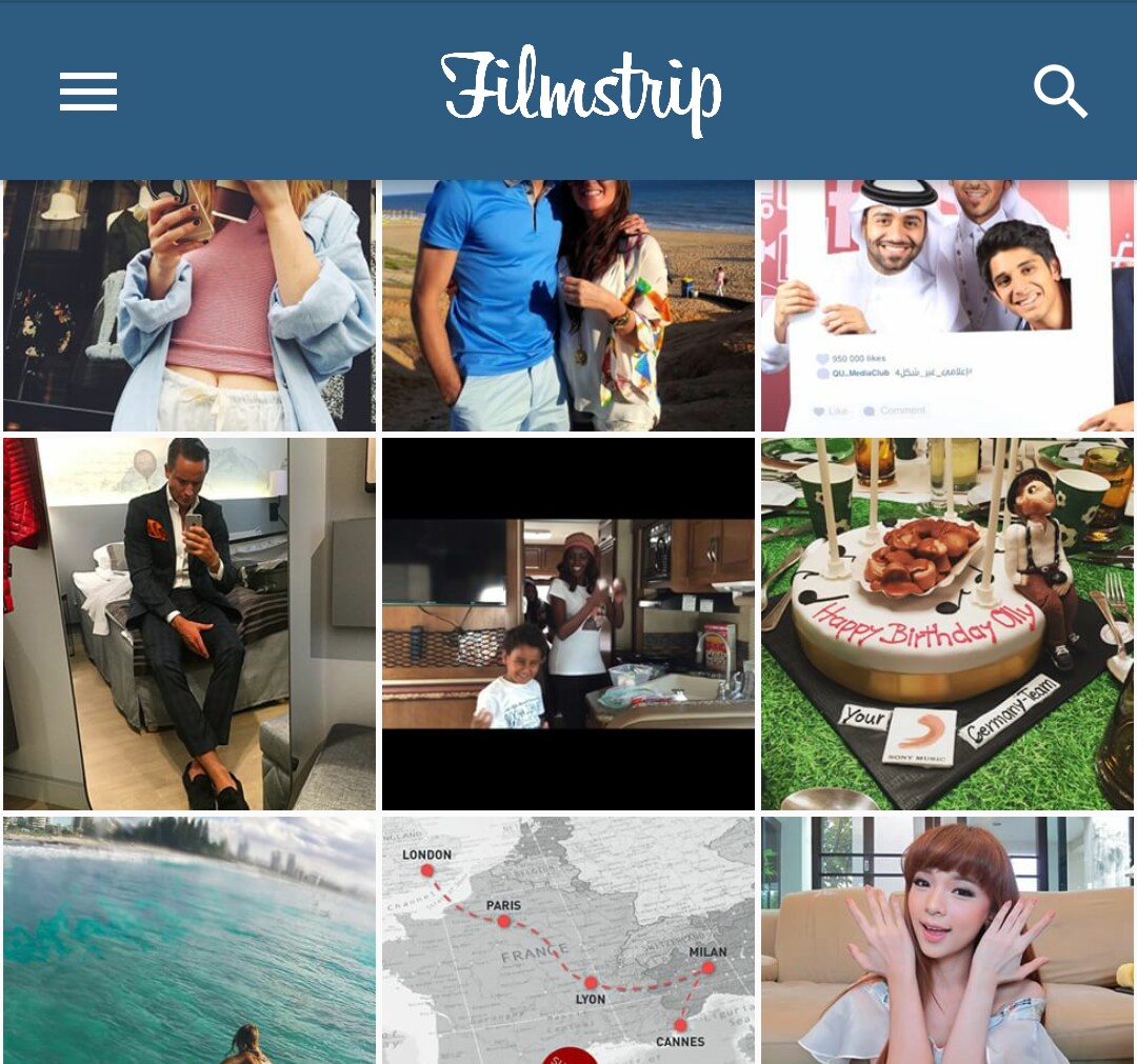 Un modo alternativo per sfogliare Instagram in Material Design: Filmstrip (foto e video)