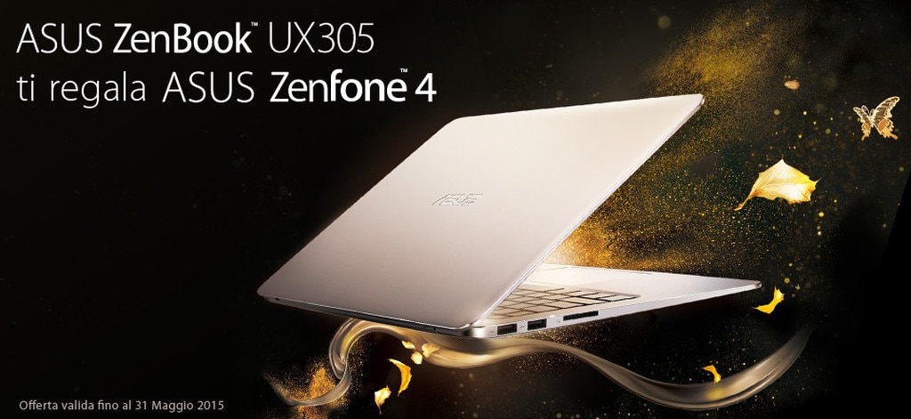 Asus regala uno ZenFone 4 con l&#039;acquisto di uno ZenBook in edizione limitata