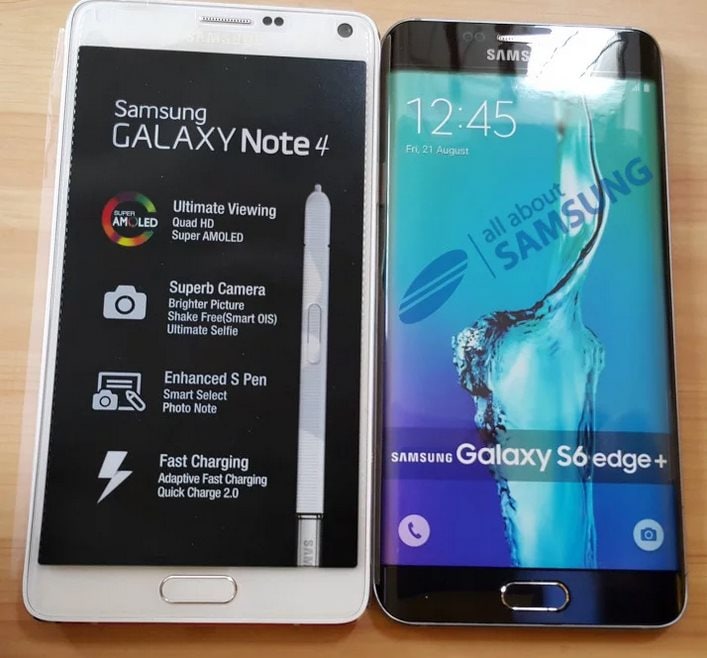 I leak Samsung di oggi: Galaxy S6 edge+ con Note 4, e Note 5 nella sua dummy box (foto)