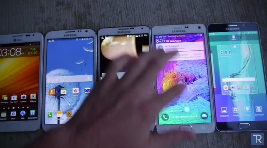 5 Galaxy Note per 5 drop test, perché 1 non è mai abbastanza... (video)