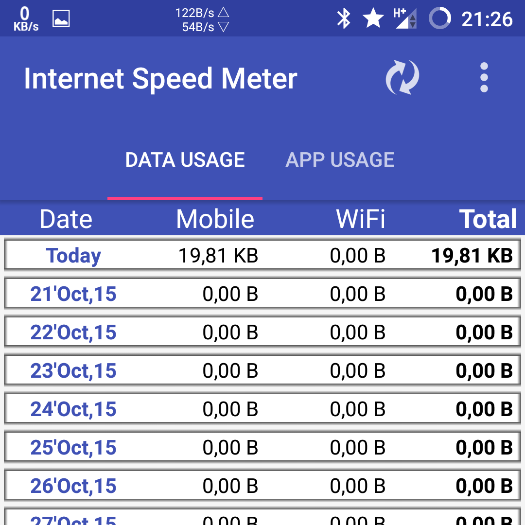 Velocità di trasferimento nella status bar e molte altre statistiche: Internet Speed Meter Pro (foto)