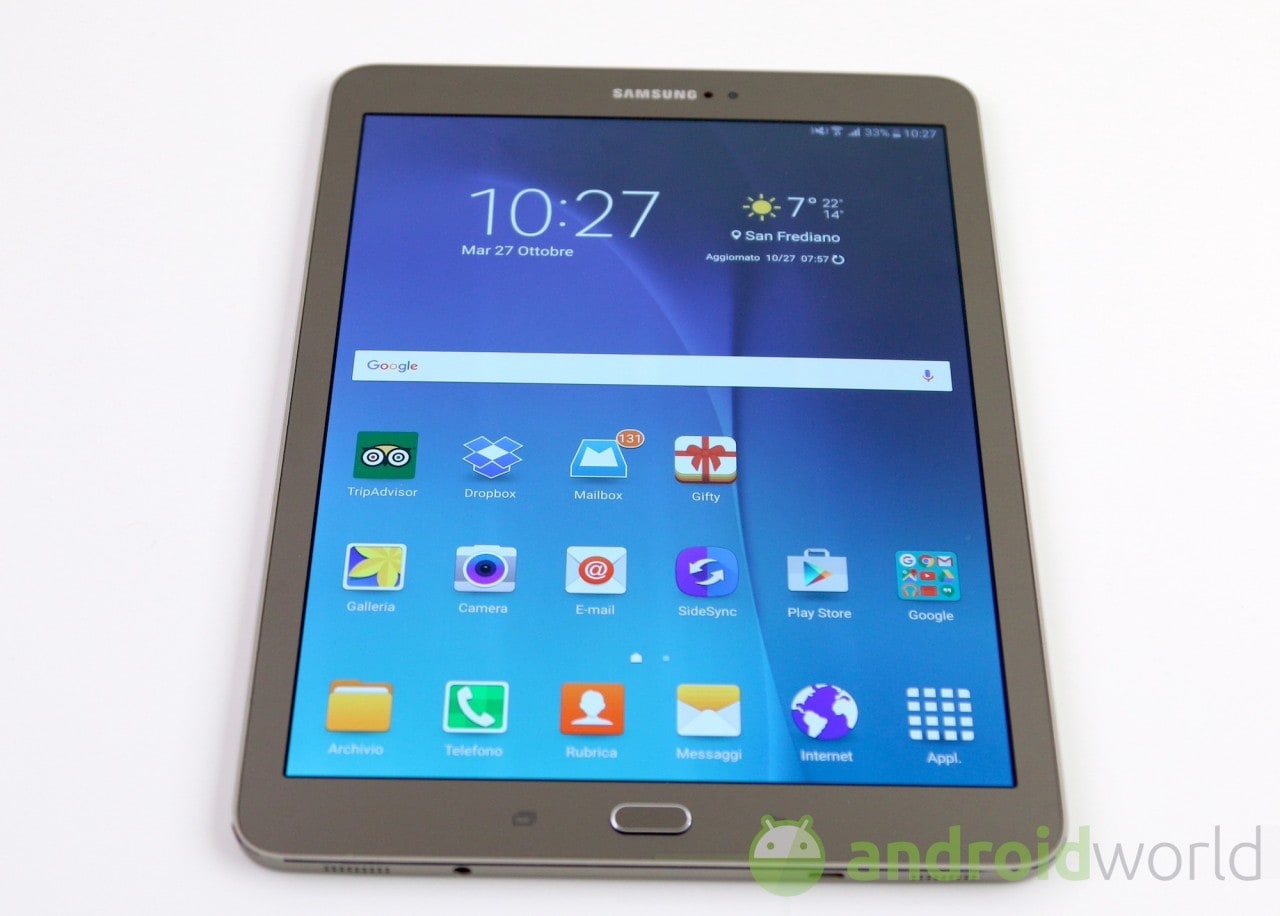 Samsung Galaxy Tab S2 si aggiorna a Nougat in Italia