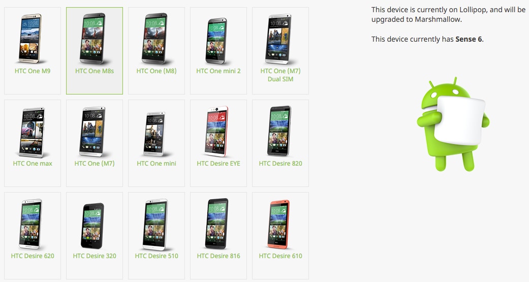 Anche HTC Desire EYE ed M8s saranno aggiornati a Marshmallow