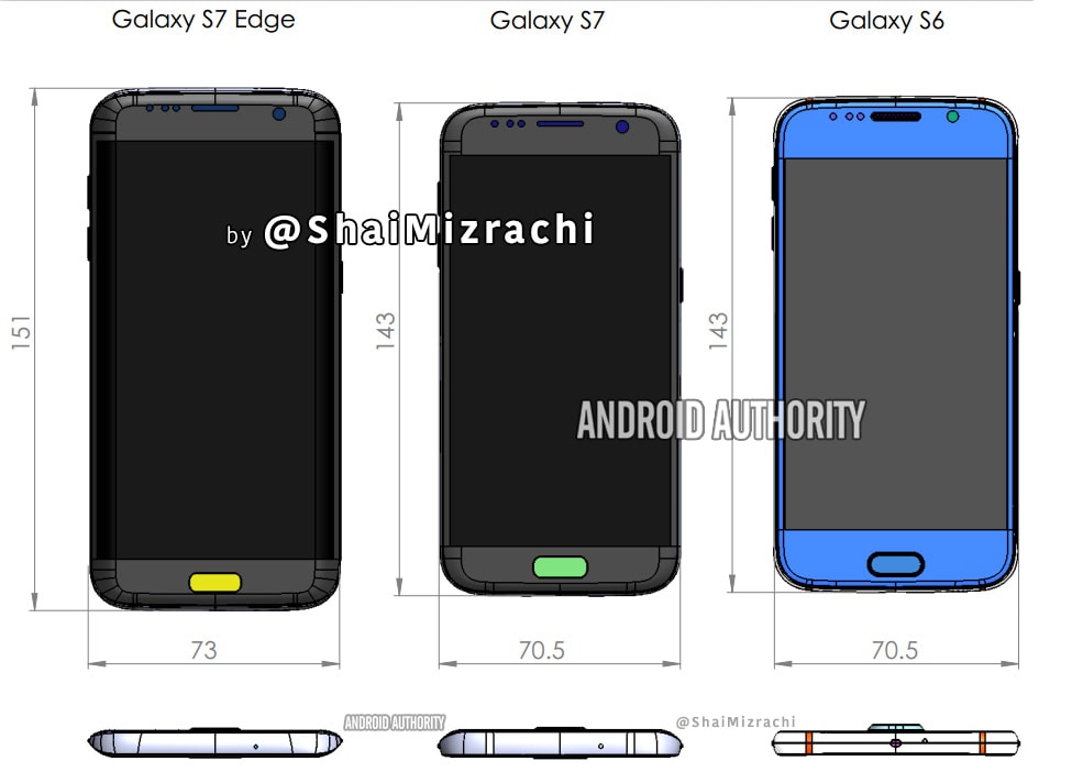 Galaxy S7: ancora su dimensioni, varianti e specifiche (foto)
