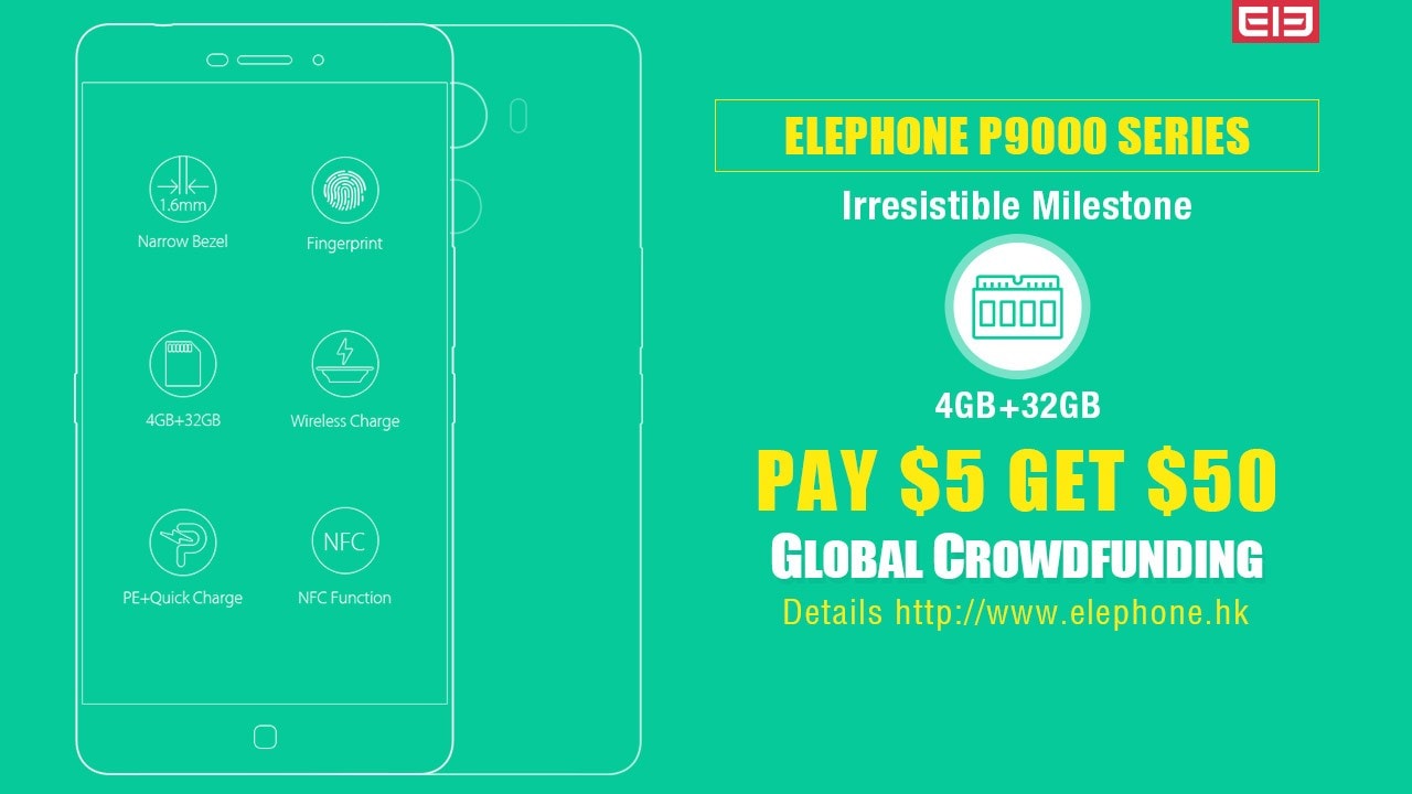 Elephone avvia un progetto di crowdfunding e sconti dedicato a P9000 e P9000 Lite (foto)